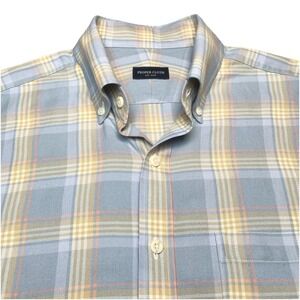 Proper Cloth Summer S/S Shirt (M/L) Slim Button Down Slate Gold Rose California